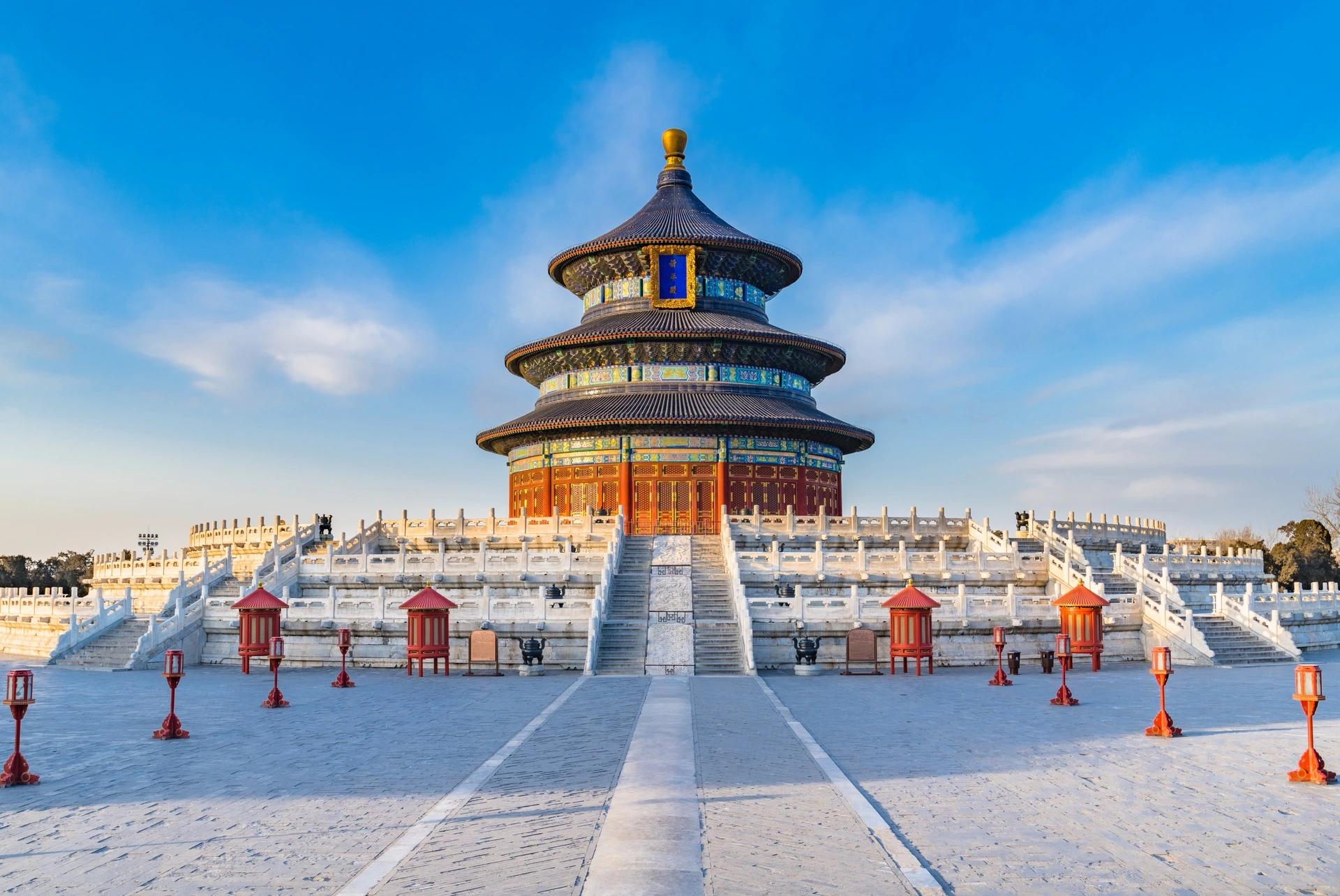 The Temple of Heaven in Beijing at golden hour